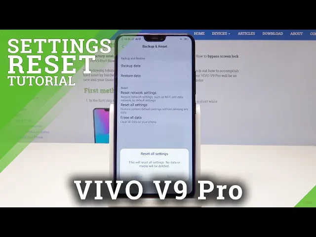 Video thumbnail for How to Reset Settings in VIVO V9 Pro - Restore Default Settings / Factory Configuration