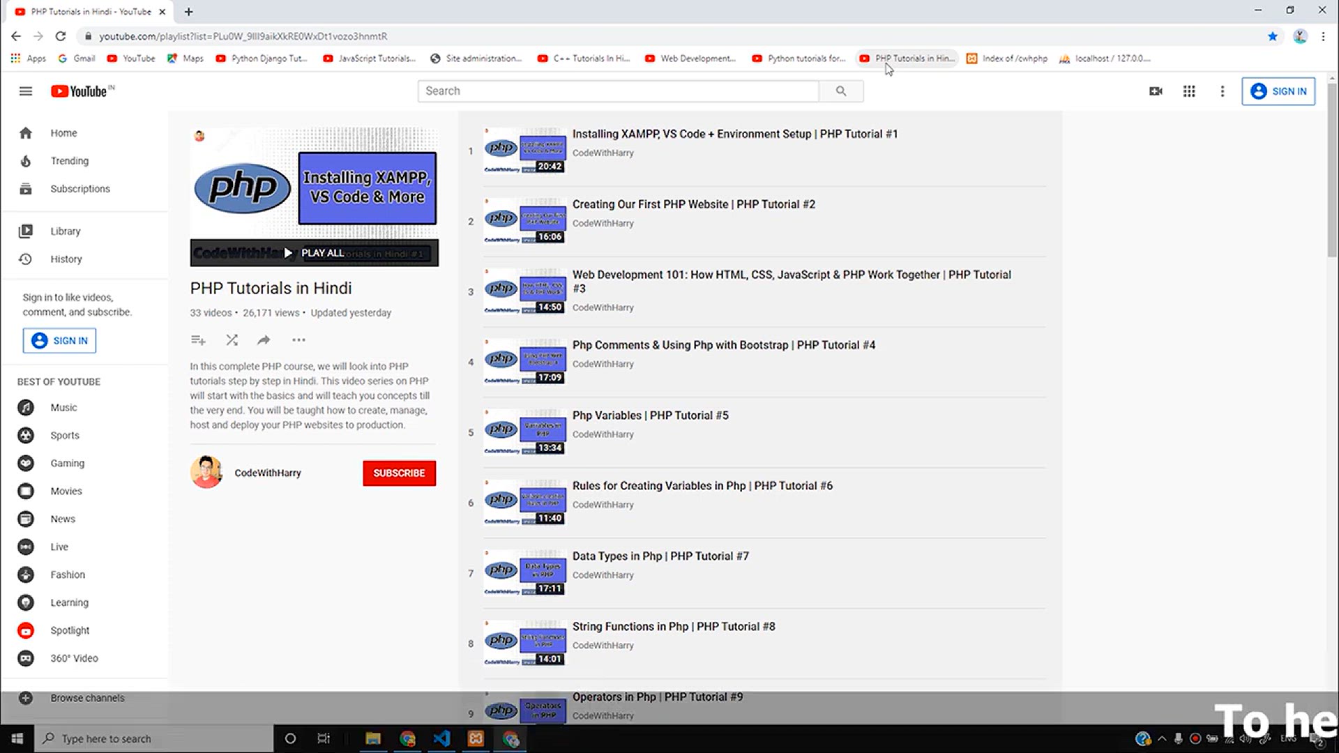 'Video thumbnail for Working with Files_ File I_O in PHP in Hindi _ PHP Tutorial #34'