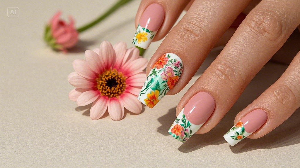 Video thumbnail for Floral Nail Art