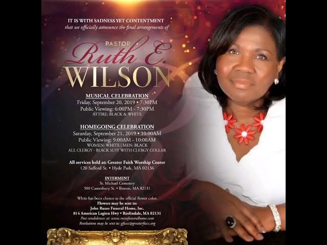 Video thumbnail for In Memory of Pastor Ruth E Wilson My Friend My Spiritual Mother