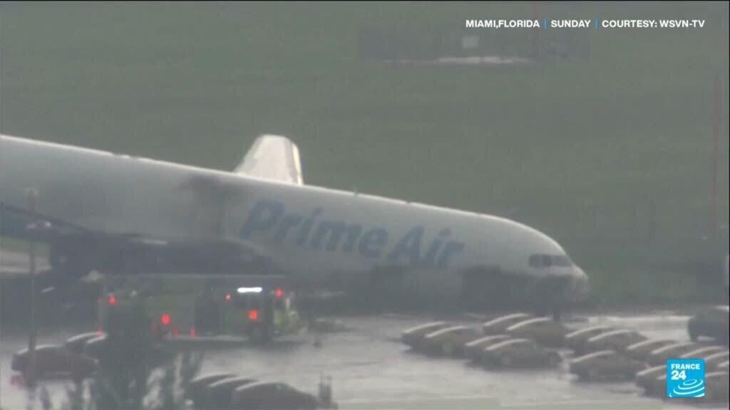 Video thumbnail for Five dead after Amazon cargo plane crashes in Miami airport