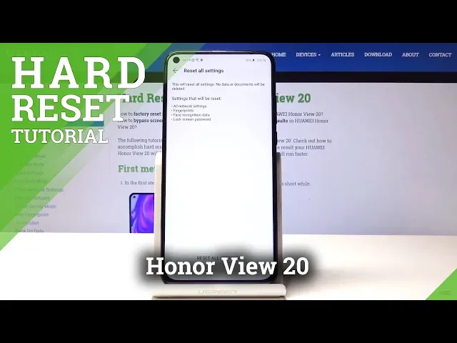 Video thumbnail for Restore Factory Settings on Honor View 20 - Settings Reset