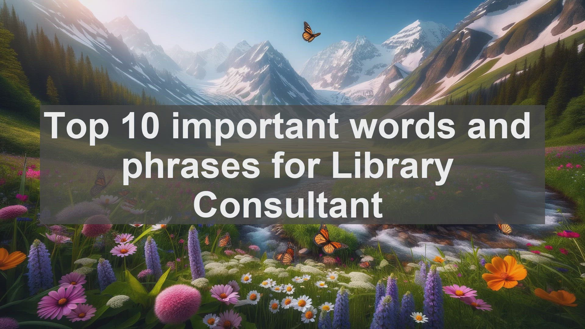 'Video thumbnail for Top 10 important words and phrases for Library Consultant'