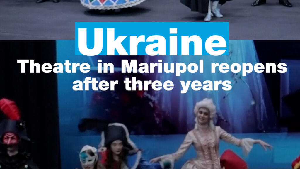 Video thumbnail for Ukraine: Theatre in Mariupol reopens after three years