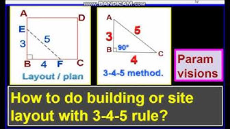 'Video thumbnail for What is the 3-4-5 rule in construction?/ How to do the building layout using the 3-4-5 method?'