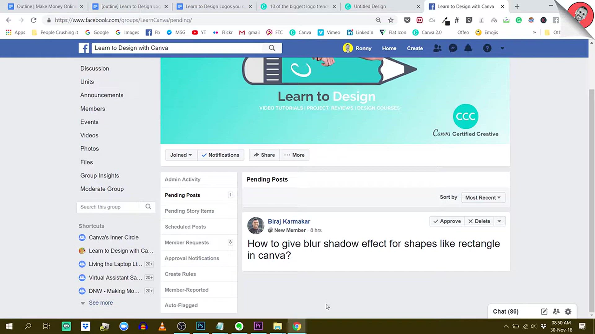 Video thumbnail for Creating a Blurry Drop Shadow for Shapes in Canva