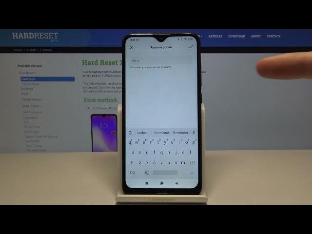 Video thumbnail for How to Change Device Name on XIAOMI REDMI 8 - Personalize Phone Name