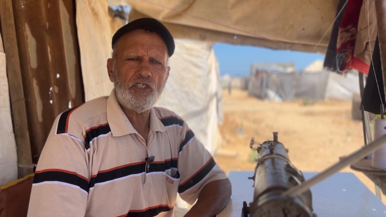 Video thumbnail for Scorching heat, water shortages deepen hardship in Gaza tent camps.