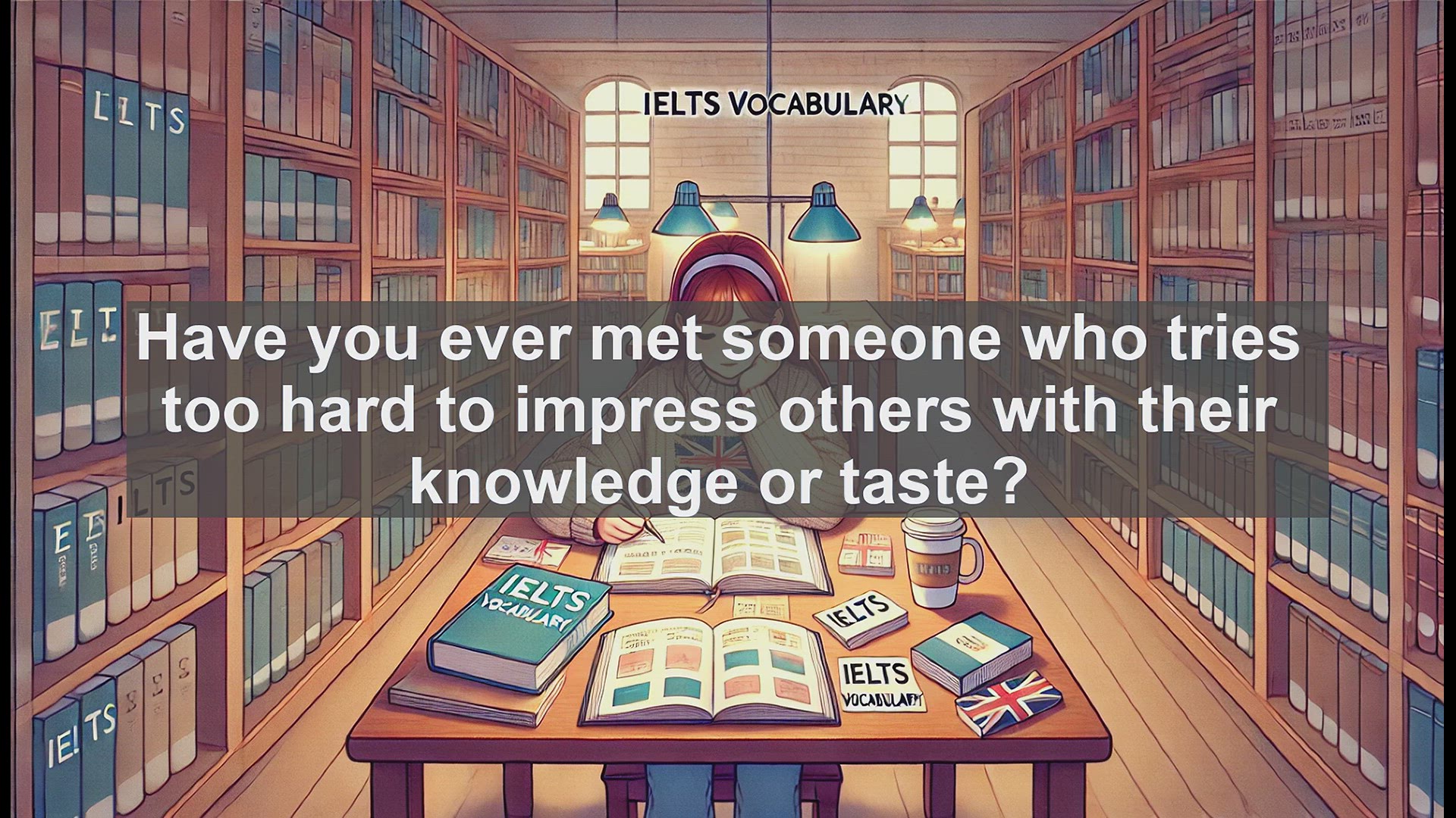 'Video thumbnail for 2500 Must Know IELTS 6.5 Vocabulary - Understanding 'Pretentious': Boost Your IELTS Vocabulary'