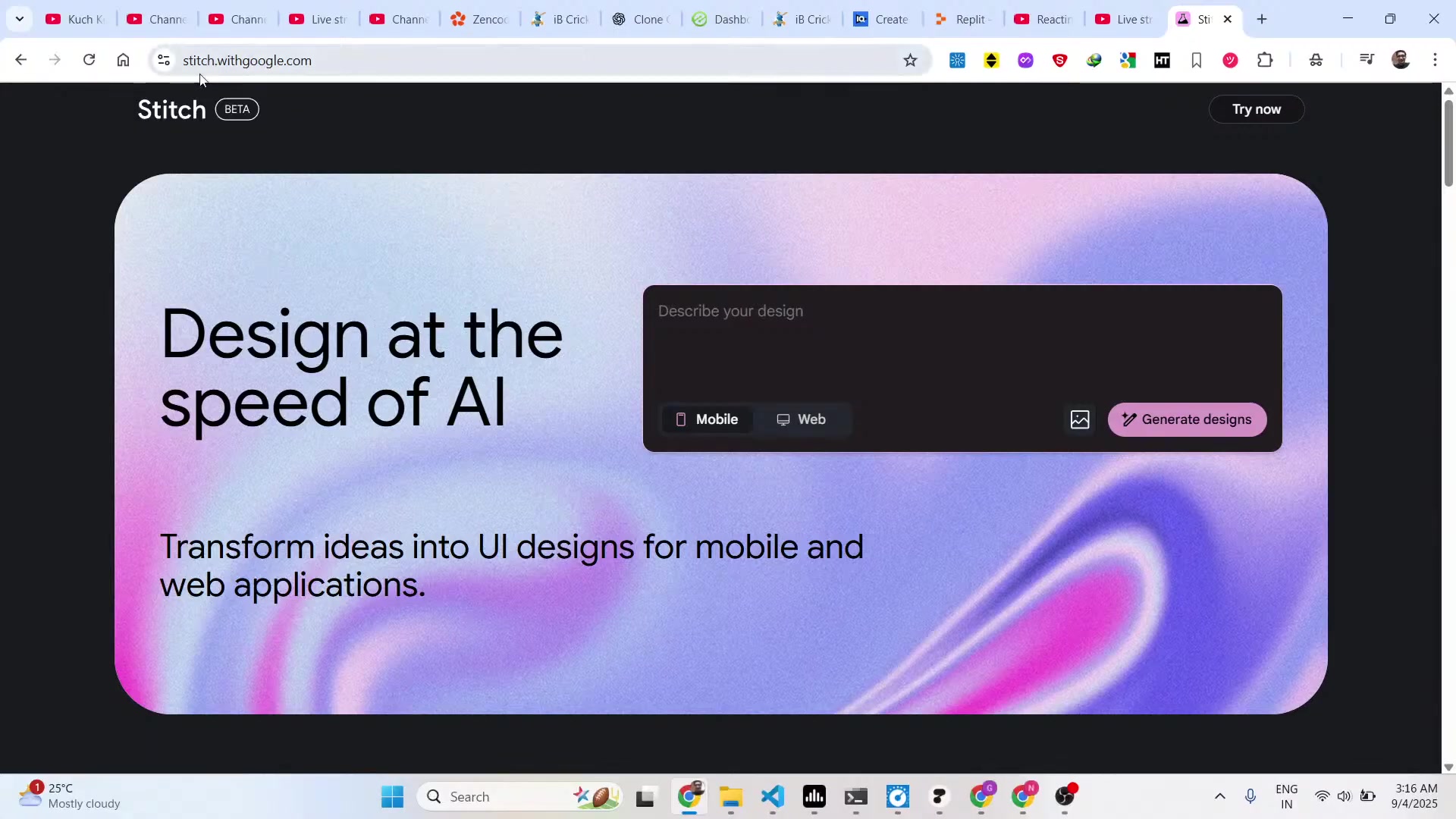 'Video thumbnail for 🎨 Google Stitch AI is INSANE Generates UI Design of Web & Mobile Apps DESTROYS Claude & Gemini??'