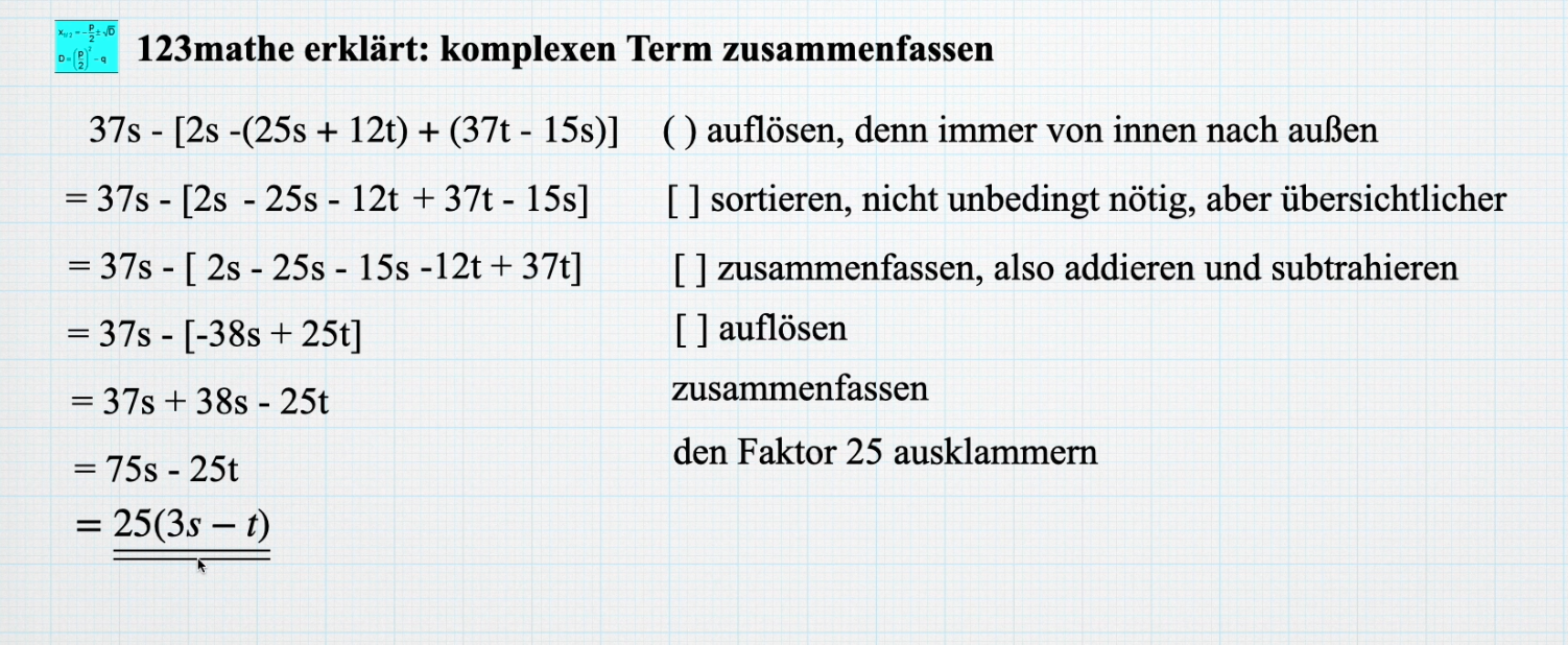 'Video thumbnail for komplexen Term zusammenfassen'