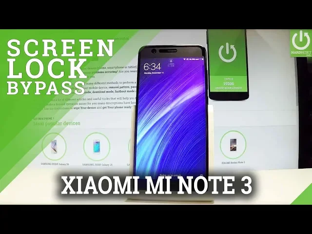 Video thumbnail for How to Hard Reset XIAOMI Mi Note 3 - Bypass Screen Lock