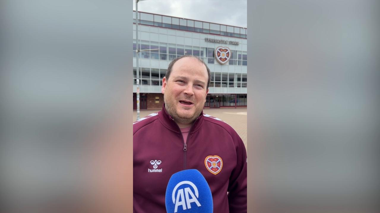 Video thumbnail for UK: Hearts fans braced for high-stakes Scottish premiership finale against Celtic.