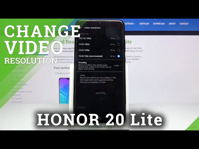 Video thumbnail for How to Change Video Resolution on HUAWEI Honor 20 Lite– Change Video Quality