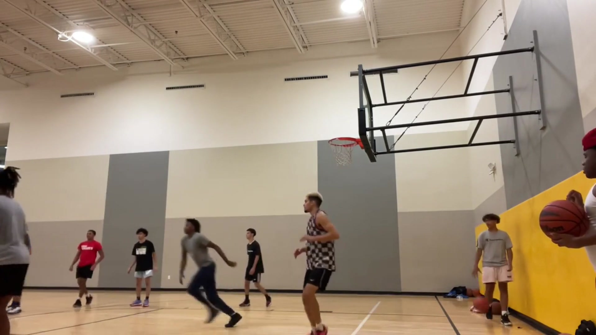 'Video thumbnail for Dunking On Trash Talker!! Pro Dunker Plays 5v5 Basketball'