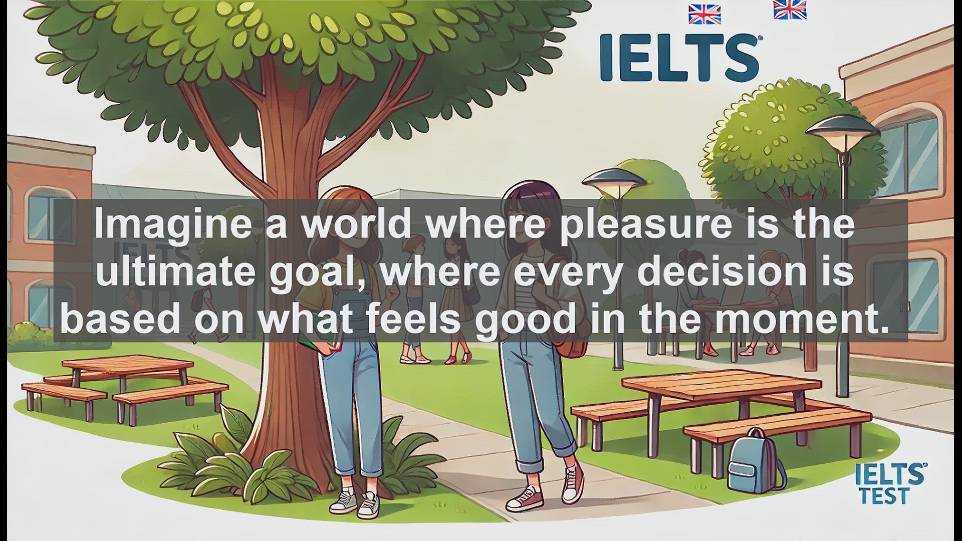 'Video thumbnail for 2000 Must Know IELTS 9.0 Vocabulary - Understanding 'Hedonistic': Boost Your IELTS Score'