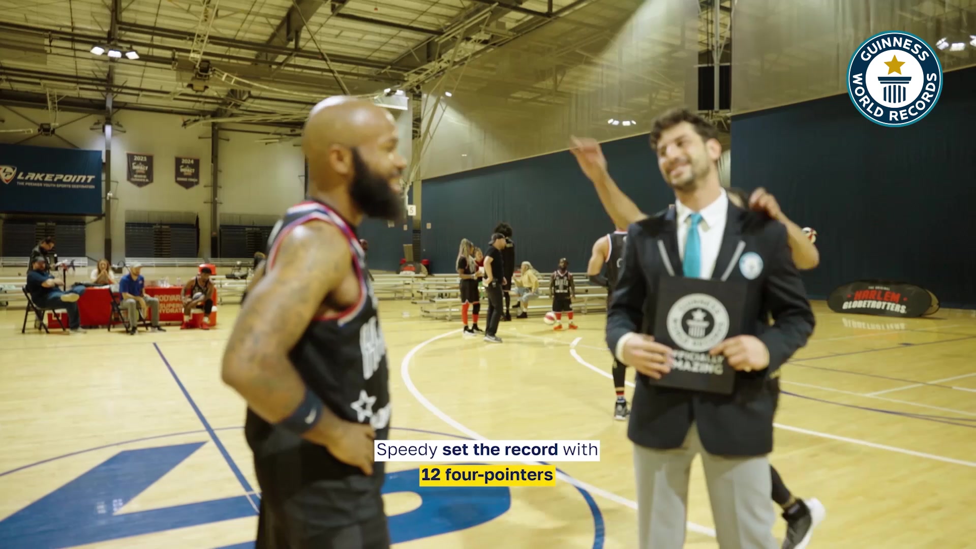 Video thumbnail for Darnell Speedy Artis Most Basketball Four-Pointers in One Minute