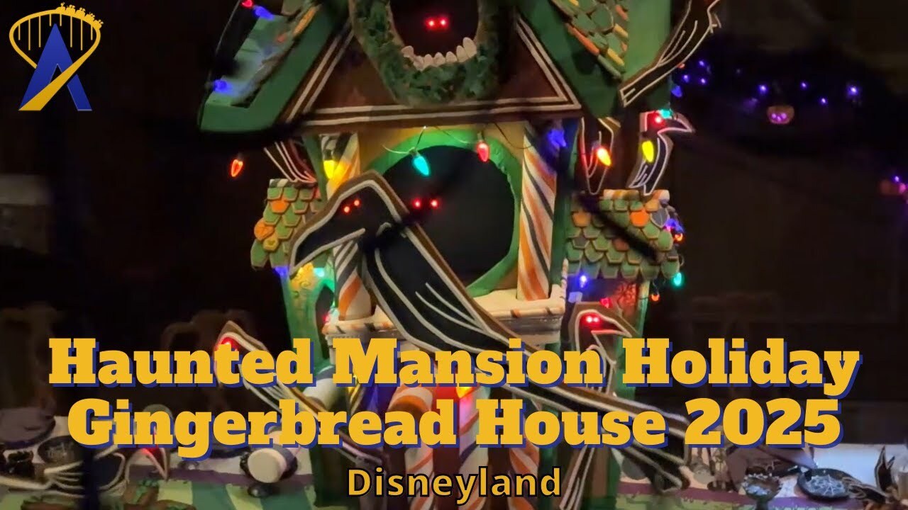 'Video thumbnail for Haunted Mansion Holiday Gingerbread House at Disneyland 2025'