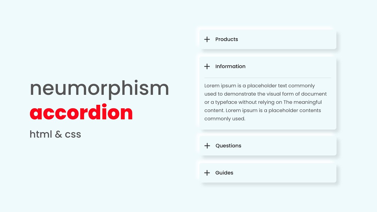 'Video thumbnail for How To Make An Accordion Using HTML And CSS _ Collapsible Content On Website'