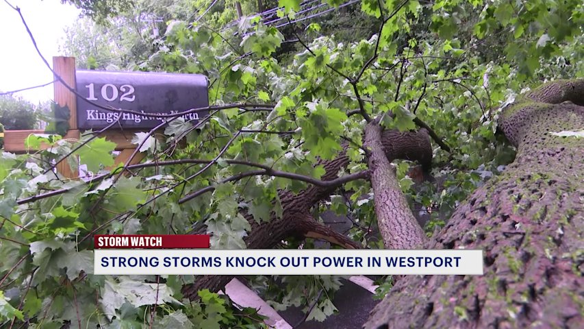 Video thumbnail for "It was scary" Tuesday storm causes power outages, flash floods in Westport