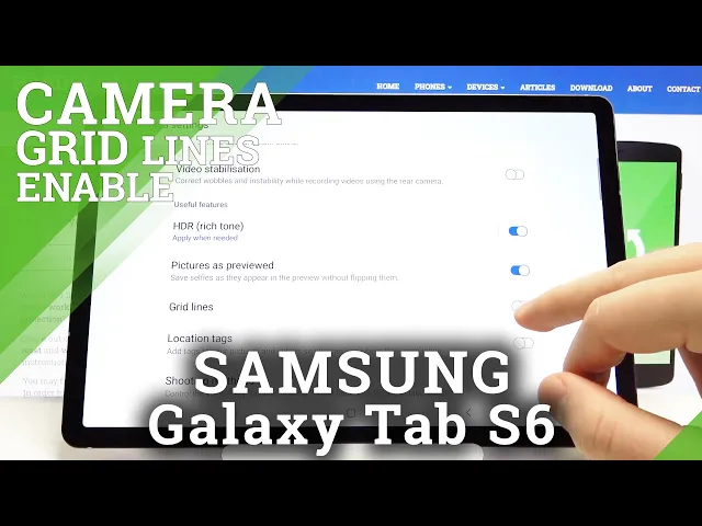 Video thumbnail for How to Activate Camera Grid Lines in SAMSUNG Galaxy Tab S6 – Add Helper Lines