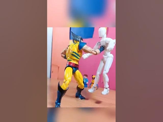 Video thumbnail for POV: My Dad Fights Wolverine ππ€£ #stopmotion #comedy