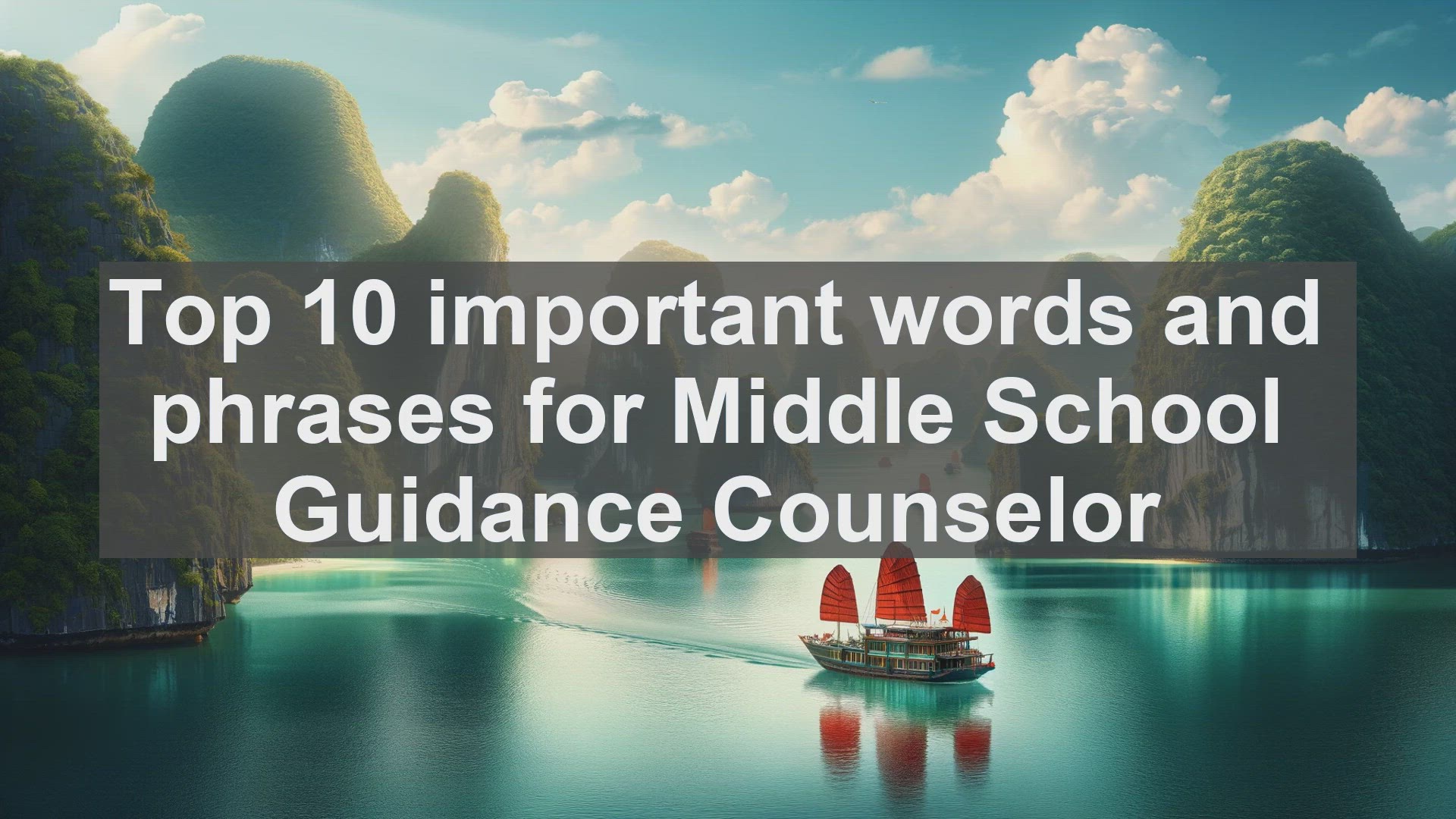 'Video thumbnail for Top 10 important words and phrases for Middle School Guidance Counselor'