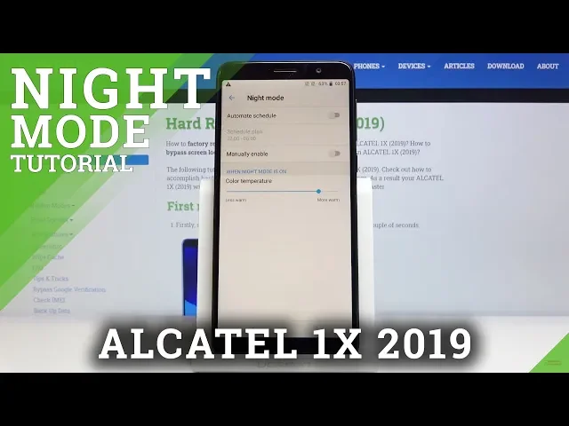 Video thumbnail for How to Enter Night Mode in ALCATEL 1X 2019 – Eye Protection / Comfort