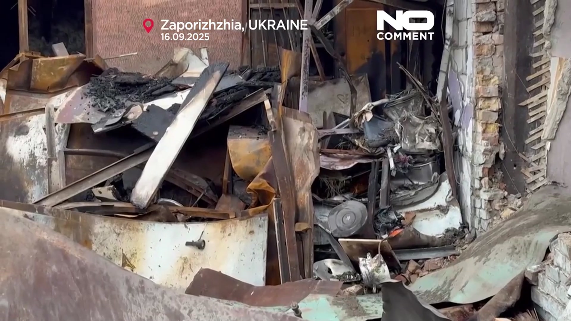 'Video thumbnail for One killed and 13 injured in Russian strike on Zaporizhzhia'