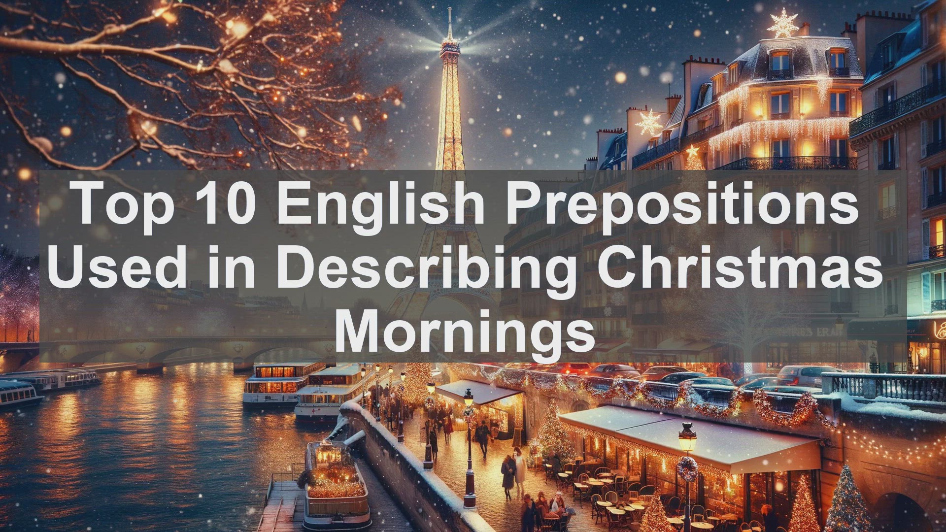 'Video thumbnail for Top 10 English Prepositions Used in Describing Christmas Mornings'