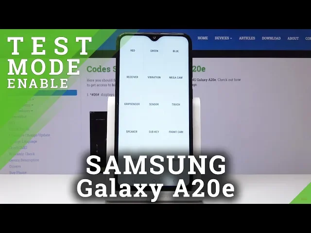 Video thumbnail for How to Enable Test Mode in SAMSUNG Galaxy A20E - Hardware Test
