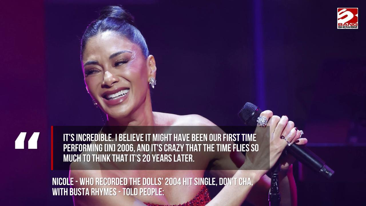 Video thumbnail for Pussycat Dolls star Nicole Scherzinger reveals her hope for the AMAs
