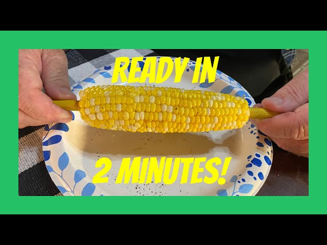 Video thumbnail for How To Cook Fresh Sweet Corn On The Cob (In The Microwave)!