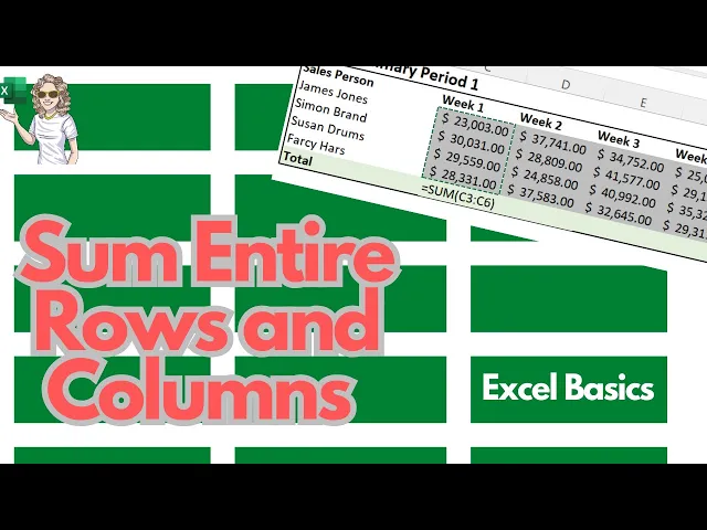 'Video thumbnail for How To Sum Entire Columns and Rows In Excel'
