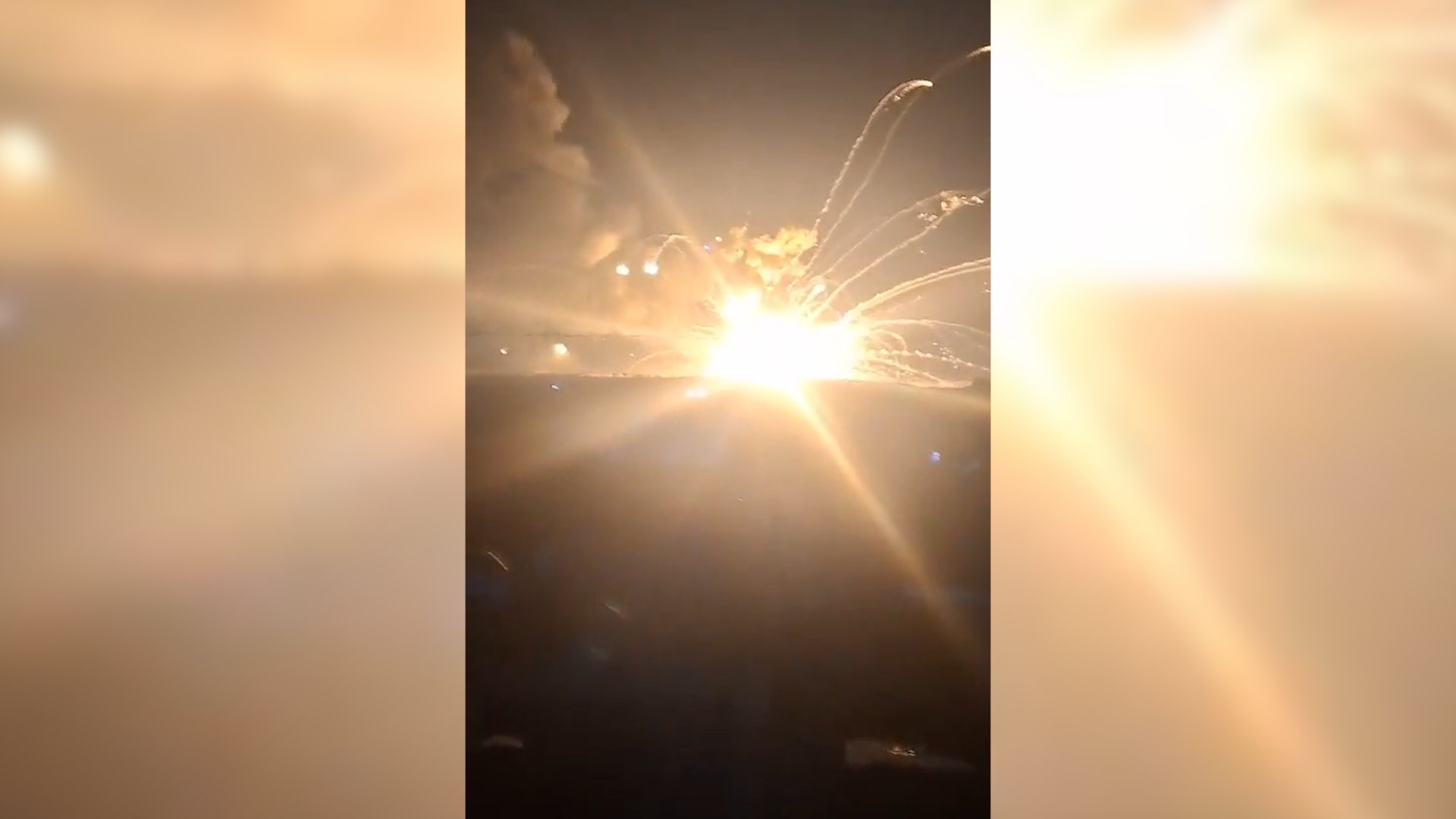 Video thumbnail for Massive explosions at Syrian army weapons depot near Aleppo