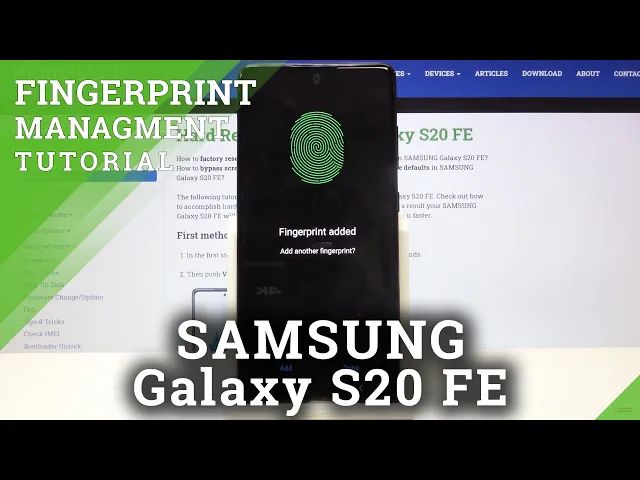 Video thumbnail for How to Add Fingerprint to SAMSUNG Galaxy S20 FE – Change Lock Screen Method