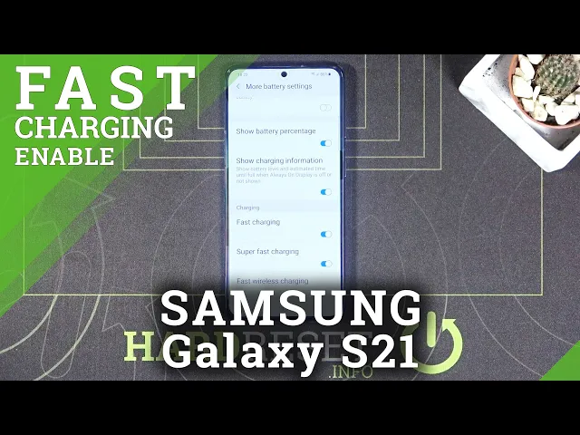 Video thumbnail for Samsung Galaxy S21 - Turn On Super Fast Charging
