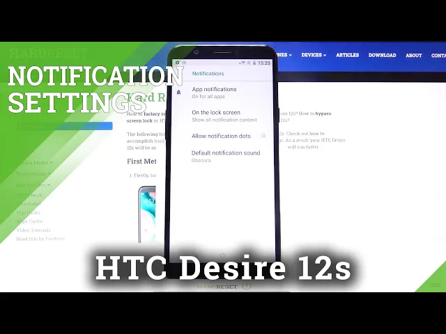 Video thumbnail for How to Personalize Notifications in HTC Desire 12s – Turn On/Off Notifications
