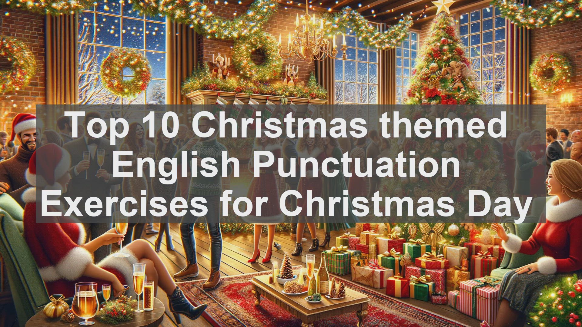 'Video thumbnail for Top 10 Christmas themed English Punctuation Exercises for Christmas Day'