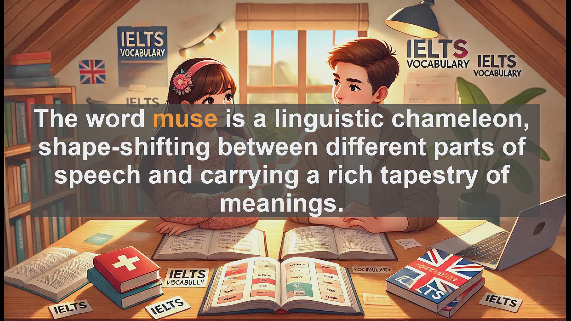 'Video thumbnail for 2000 Must Know IELTS 9.0 Vocabulary - Understanding 'Muse': A Key Word for IELTS Band 9'