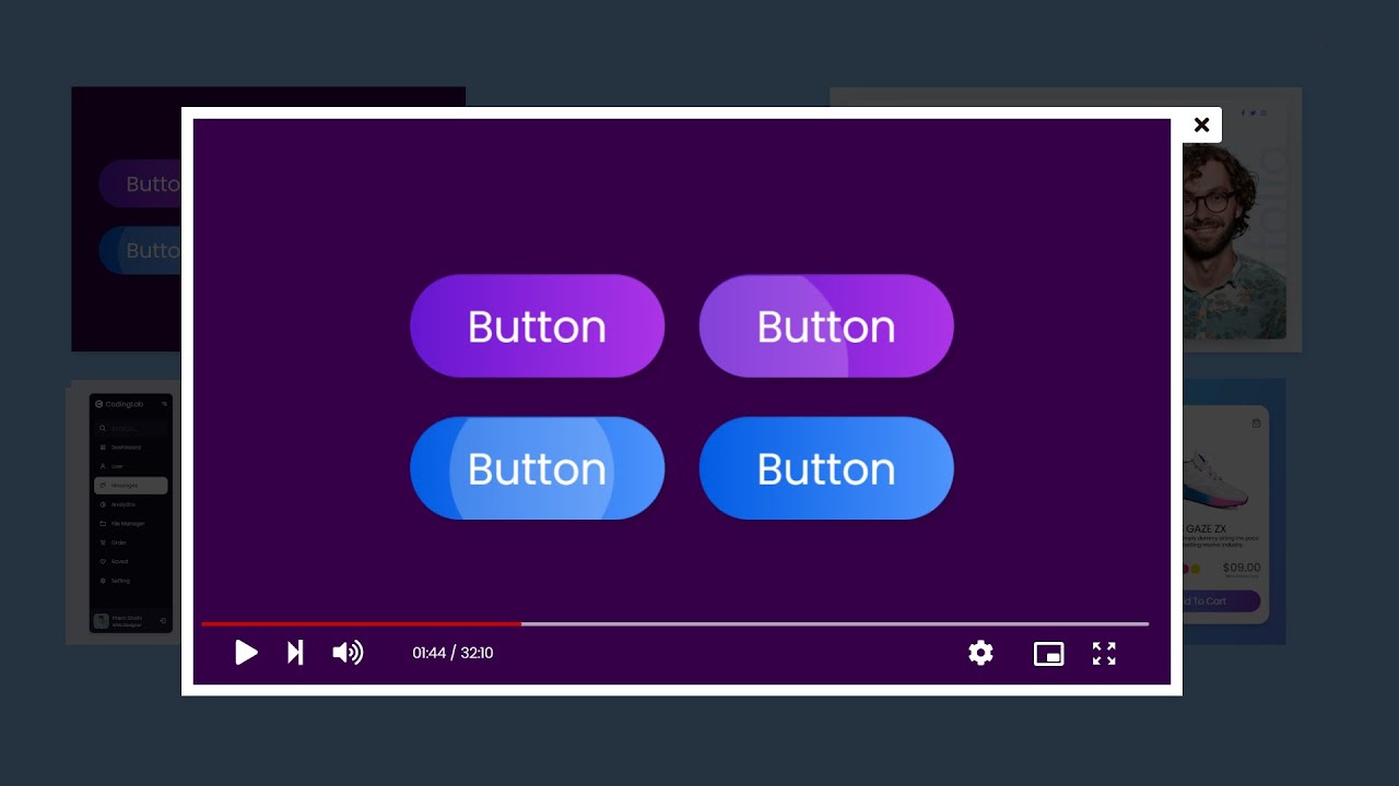 'Video thumbnail for Responsive Video Gallery Lightbox in HTML CSS and JavaScript'