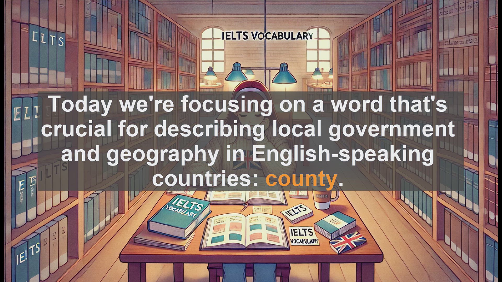 'Video thumbnail for 2500 Must Know IELTS 6.5 Vocabulary - Understanding 'County': A Key Term in English Geography'