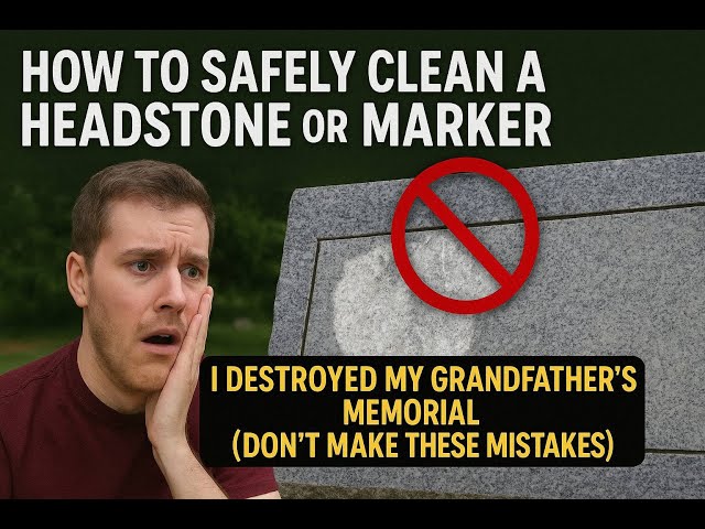 Video thumbnail for How to Safely Clean a Headstone - I Destroyed My Grandfather's Memorial (Don't Make This Mistake)