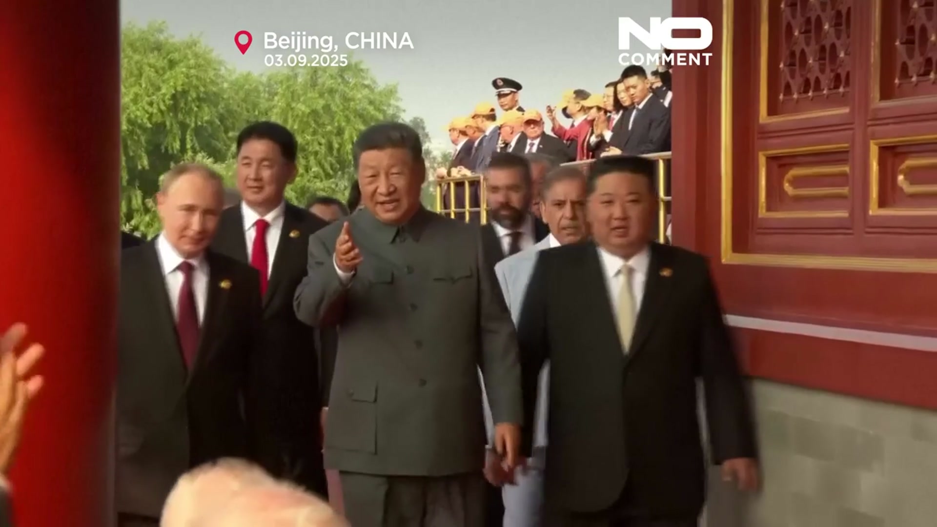 'Video thumbnail for Putin and Kim attend Xi's grand military parade in Beijing'