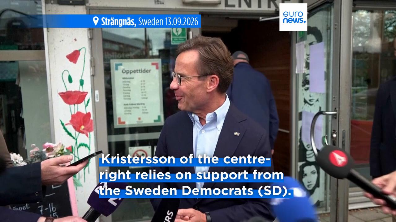 Video thumbnail for Sweden votes in tight election as far right eyes historic breakthrough