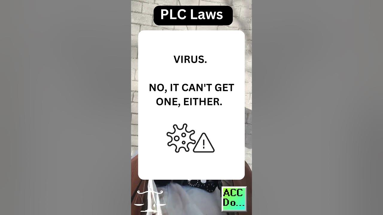 'Video thumbnail for PLC Laws # 33.1 - THE PROGRAM IN THE PLC DOES NOT HAVE A VIRUS'