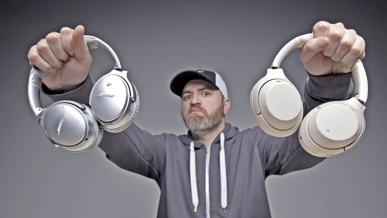 Video thumbnail for The Best Noise Cancelling Headphones... Bose or Sony?