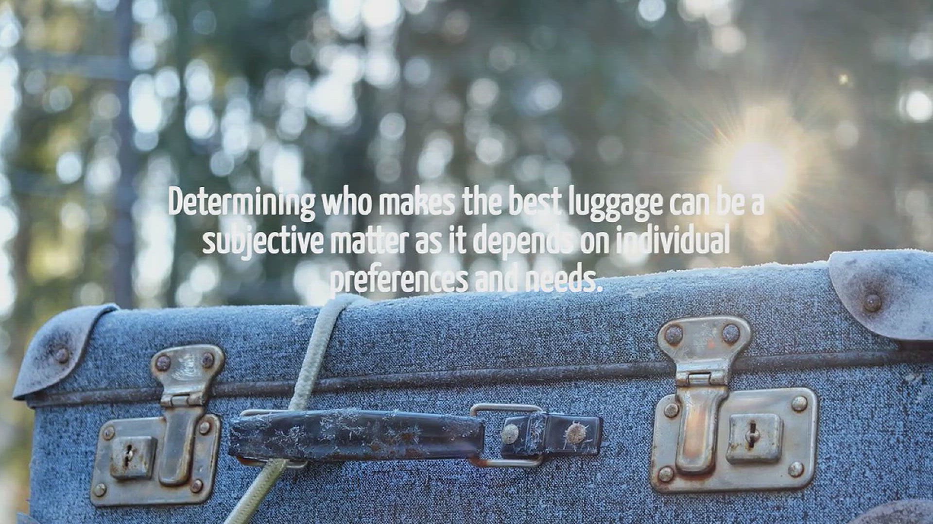 Video thumbnail for Who Makes The Best Luggage