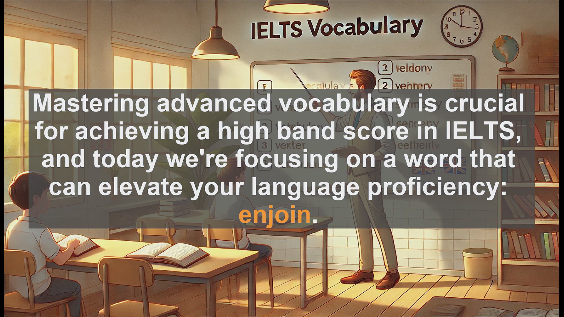 'Video thumbnail for 5000 Must Know IELTS 8.0 Vocabulary - IELTS Vocabulary: Master the Word 'Enjoin' for a Higher Band Score'