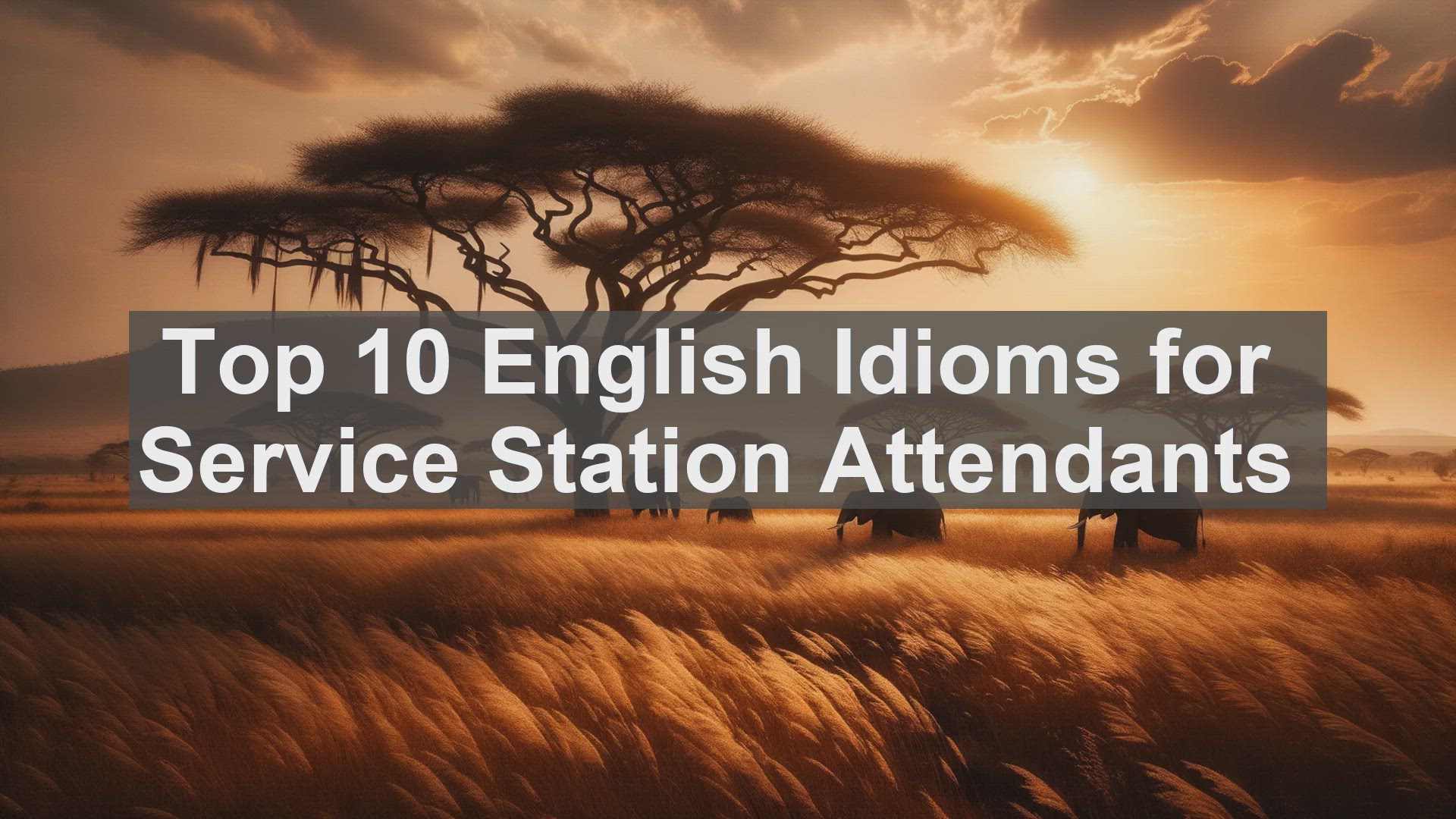 'Video thumbnail for Top 10 English Idioms for Service Station Attendants'